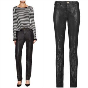 Current/Elliott The Leather Rendezvous Black Leather Pants